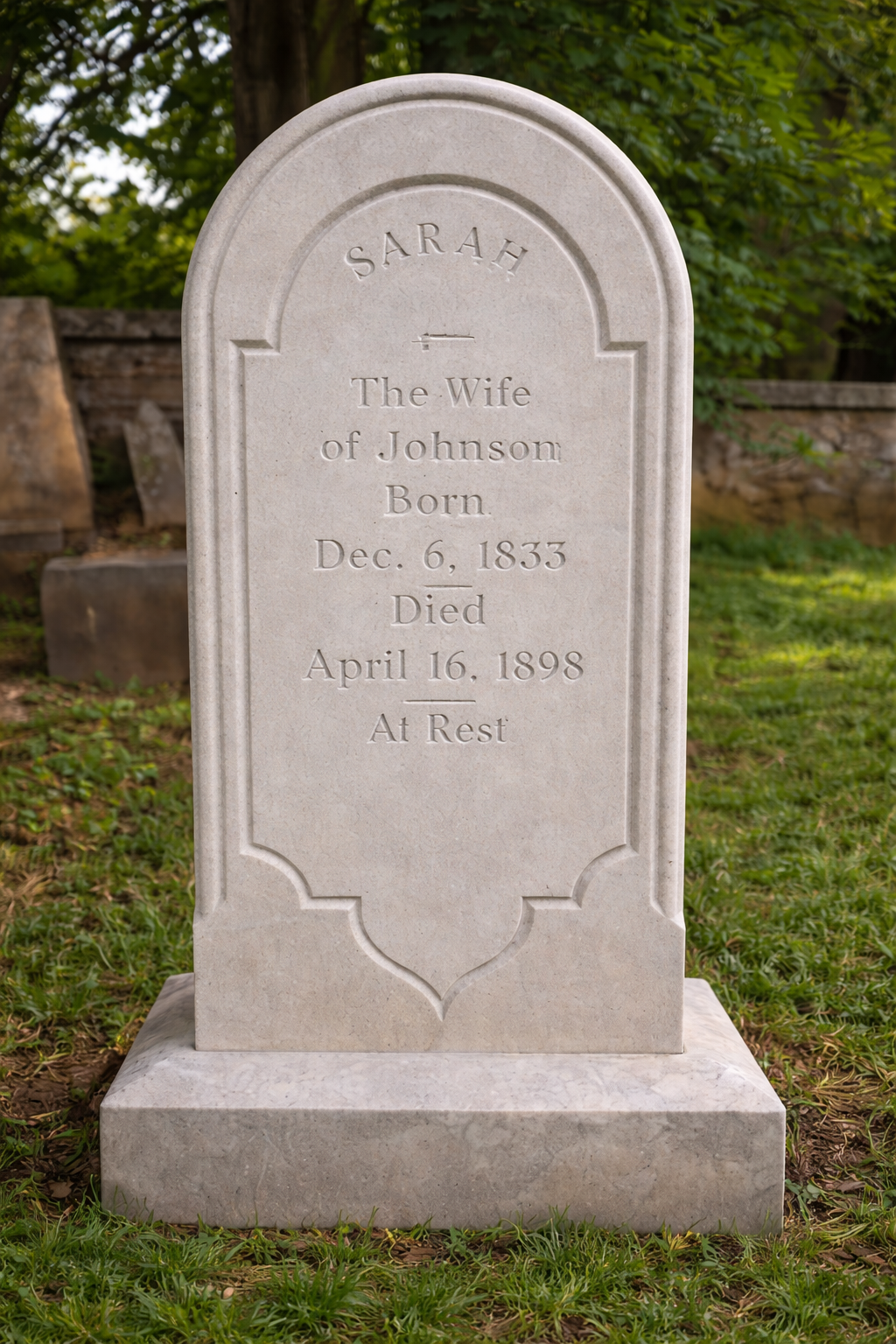 Headstone after cleaning
